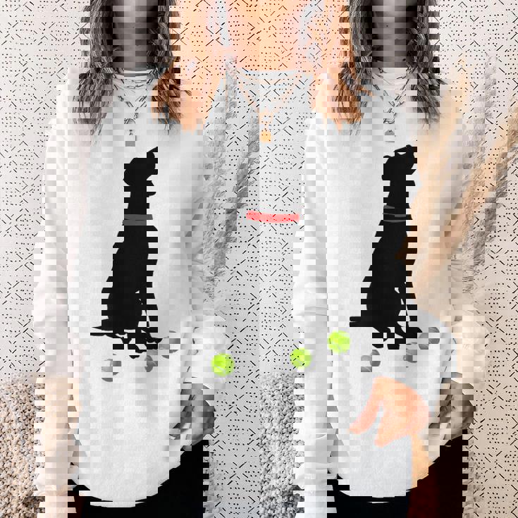 ラブラドールレトリバー 犬 イエロー ラボ テニスボール ギフト スウェットシャツ 彼女への贈り物