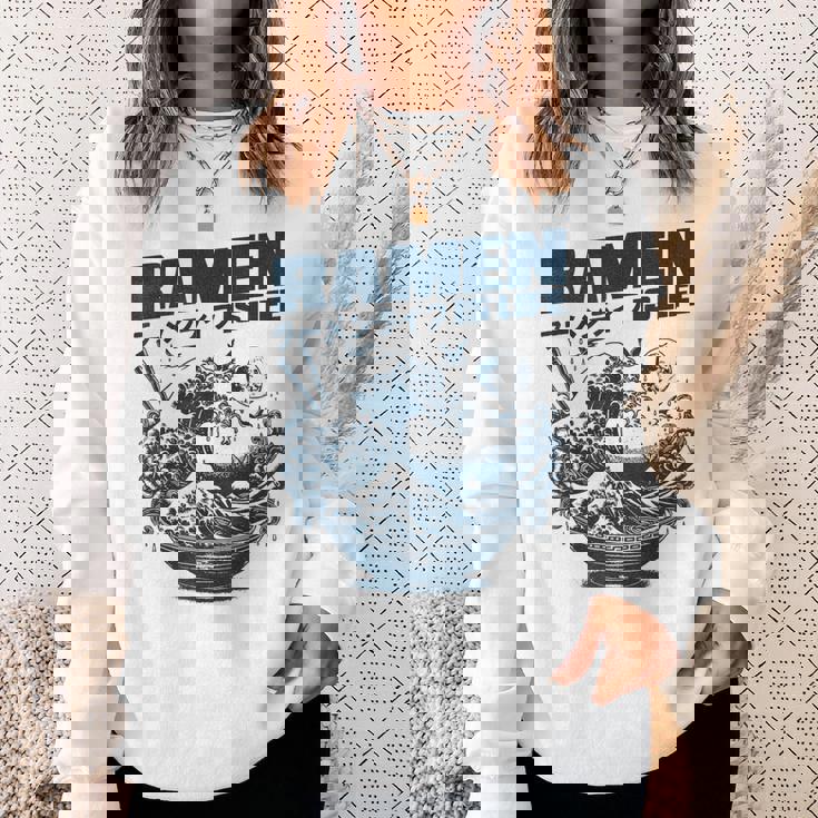 ラーメンは人生、マンガアニメオタクジャパンかわいいラーメン スウェットシャツ 彼女への贈り物