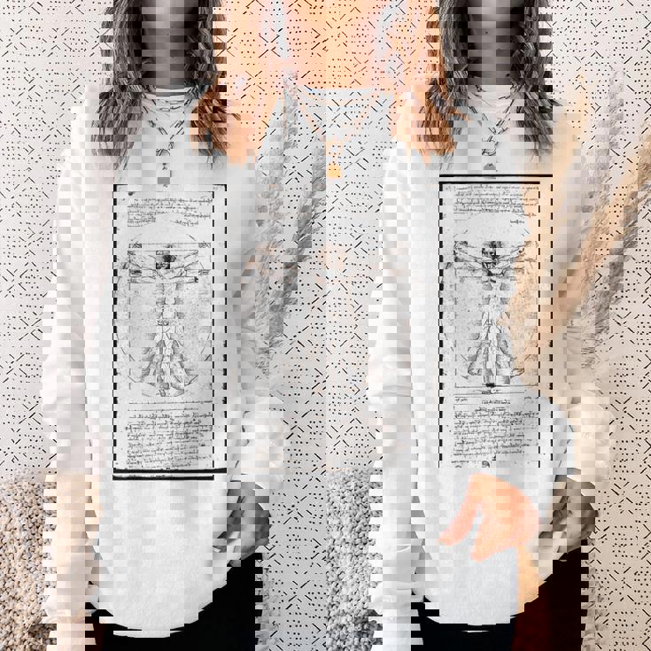 レオナルド・ダ・ヴィンチの「ヴィトルヴィア人」 オリジナル スウェットシャツ 彼女への贈り物