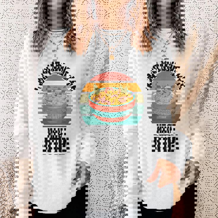 レトロでかわいいヴァタパ ワタパなしでは人生は想像できない。 スウェットシャツ 彼女への贈り物