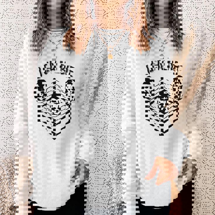 レトロレスリングテレビルチャリブレ 長袖tシャツ スウェットシャツ 彼女への贈り物