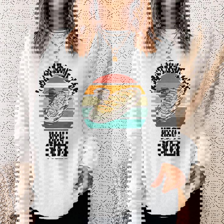 レトロ可愛い餃子 ギョーザなしでは人生は想像できない。 スウェットシャツ 彼女への贈り物