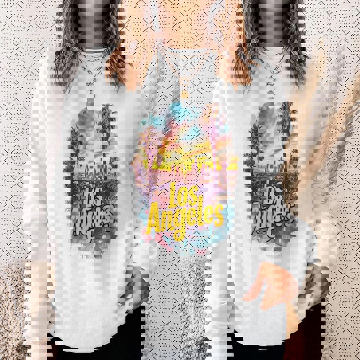 ロサンゼルス カリフォルニア サンセット スカイライン アーバン お土産 スウェットシャツ 彼女への贈り物