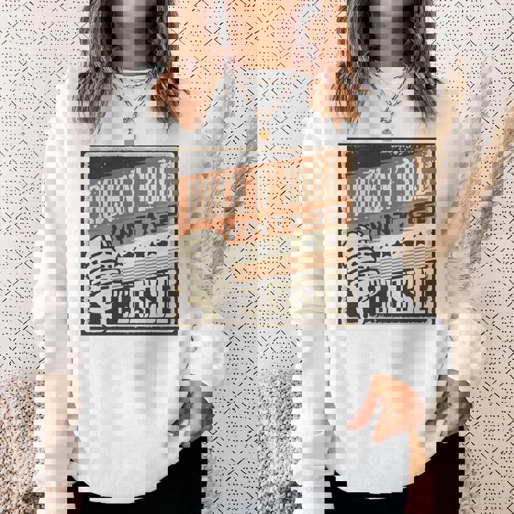 ロックンロールミュージック 1950年代ロカビリー Us 長袖tシャツ スウェットシャツ 彼女への贈り物