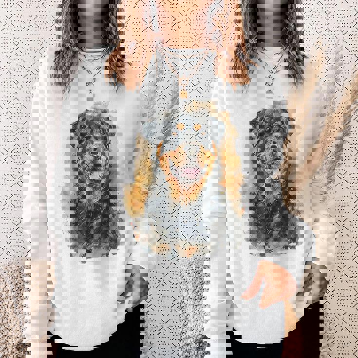 ロットワイラー 犬 モチーフ ペット アートワーク カラフル ロットワイラー スウェットシャツ 彼女への贈り物