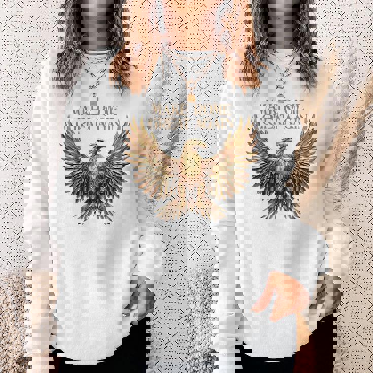 ローマを再び偉大にする ローマの土星 サトゥルナーリア クリスマス 長袖tシャツ スウェットシャツ 彼女への贈り物