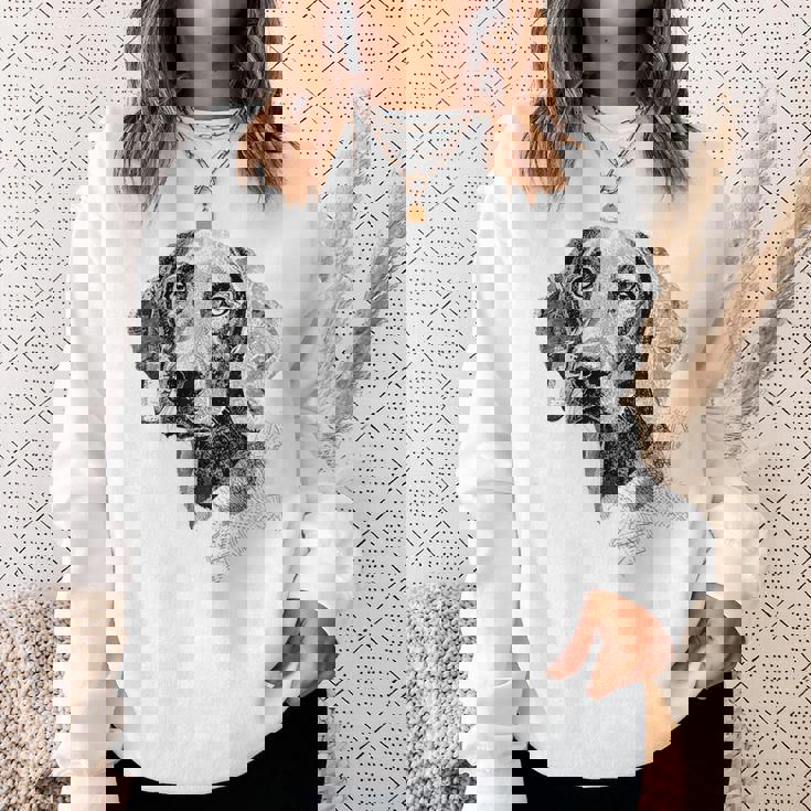 ワイマラナー 犬 グラフィック ペット アート ワイマラナー スウェットシャツ 彼女への贈り物