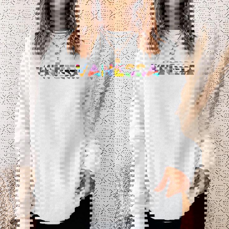 ヴァネッサ名 長袖tシャツ スウェットシャツ 彼女への贈り物