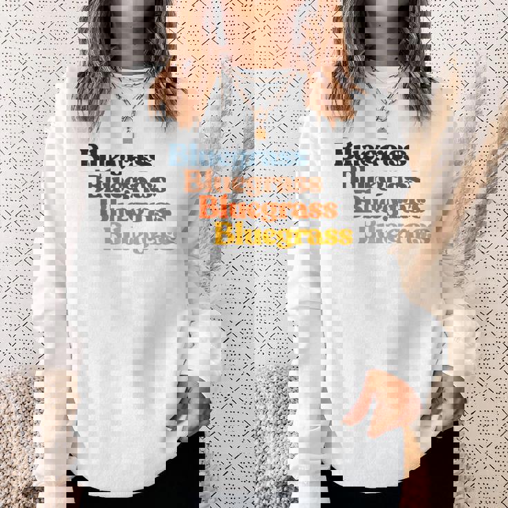 ヴィンテージ 70年代 ブルーグラス タイポグラフィ レトロ バイブ スウェットシャツ 彼女への贈り物