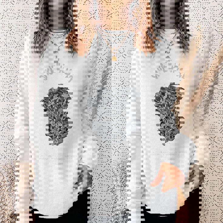 ヴィンテージ Hd オートバイtwin ショベルヘッド エンジン ドローイング バイカー スウェットシャツ 彼女への贈り物