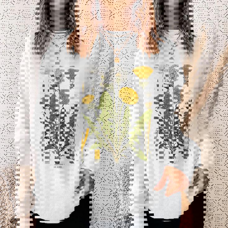 ヴィンテージ タンポポ チャート タンポポポ ボタニカル スウェットシャツ 彼女への贈り物