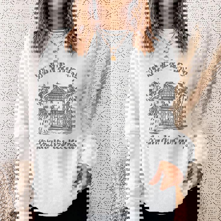 ヴィンテージ ハワイアン フラティキ トロピカル アロハ バイブ レトロ アイランド スウェットシャツ 彼女への贈り物