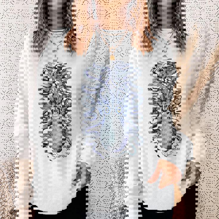 ヴィンテージ ブルー タコ スウェットシャツ 彼女への贈り物