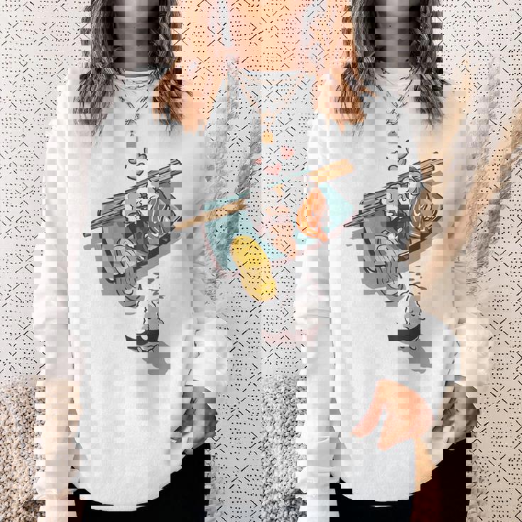 一緒に寝る 寿司 と 寝ぼける 寿司 たまご サーモン 穴子 スウェットシャツ 彼女への贈り物