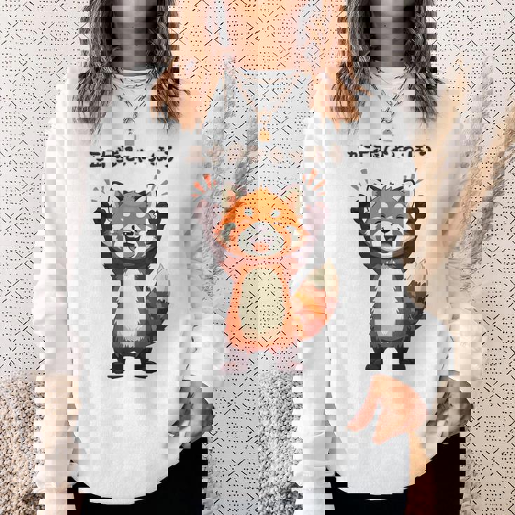 五十歩ひゃっほう レッサーパンダ ネタ ことわざ ことわざのもじり ジョーク ギャグ ダジャレ ツッコミ おもしろ メン スウェットシャツ 彼女への贈り物