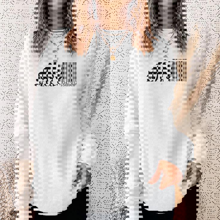 人類の進化がバーコードになる スウェットシャツ 彼女への贈り物