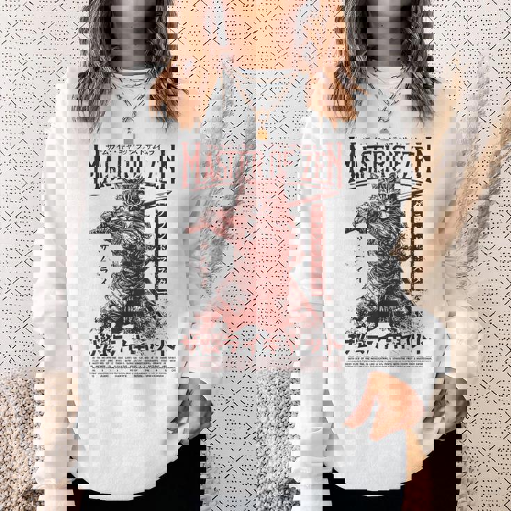 侍 猫戦士 浮世 オタク ストリートウェア 猫 サムライ スウェットシャツ 彼女への贈り物