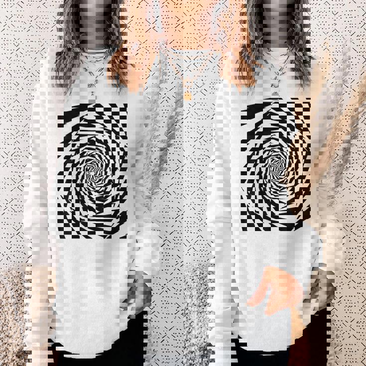 催眠術師 ヒプノシス グラフィック 目の錯覚 トリッピー スパイラル 幾何学模様 スウェットシャツ 彼女への贈り物