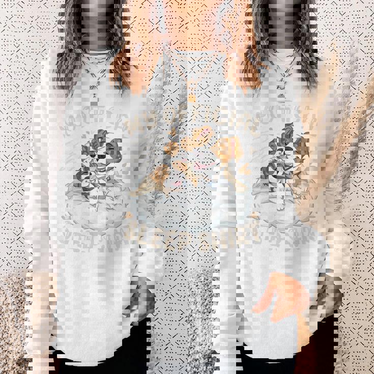 公式スリープシャツ、ジャックラッセルテリアと子犬 長袖tシャツ スウェットシャツ 彼女への贈り物