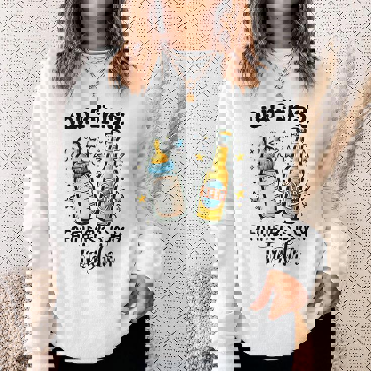 初めての父の日一緒に面白いお父さんと赤ちゃん スウェットシャツ 彼女への贈り物