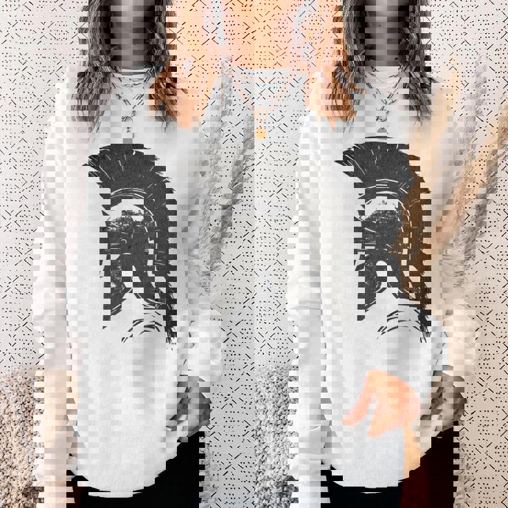 古代戦士ギリシャローマスパルタ兵士ヘルメットグラフィック スウェットシャツ 彼女への贈り物