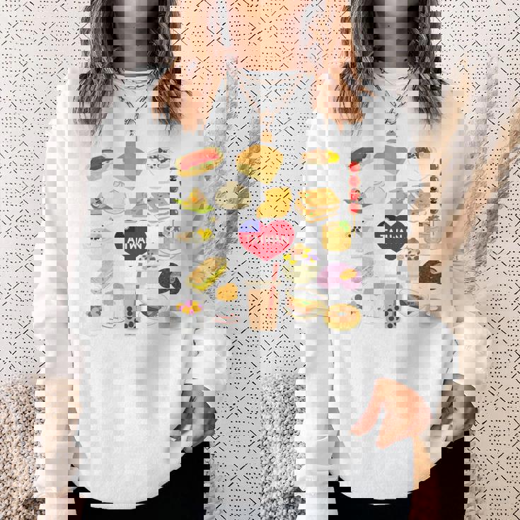 台湾の味 グルメ 国旗 ローカルフード 長袖tシャツ スウェットシャツ 彼女への贈り物