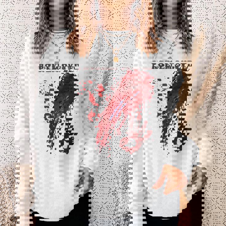 問題解決 血まみれのシャツ 血まみれのホラー スウェットシャツ 彼女への贈り物