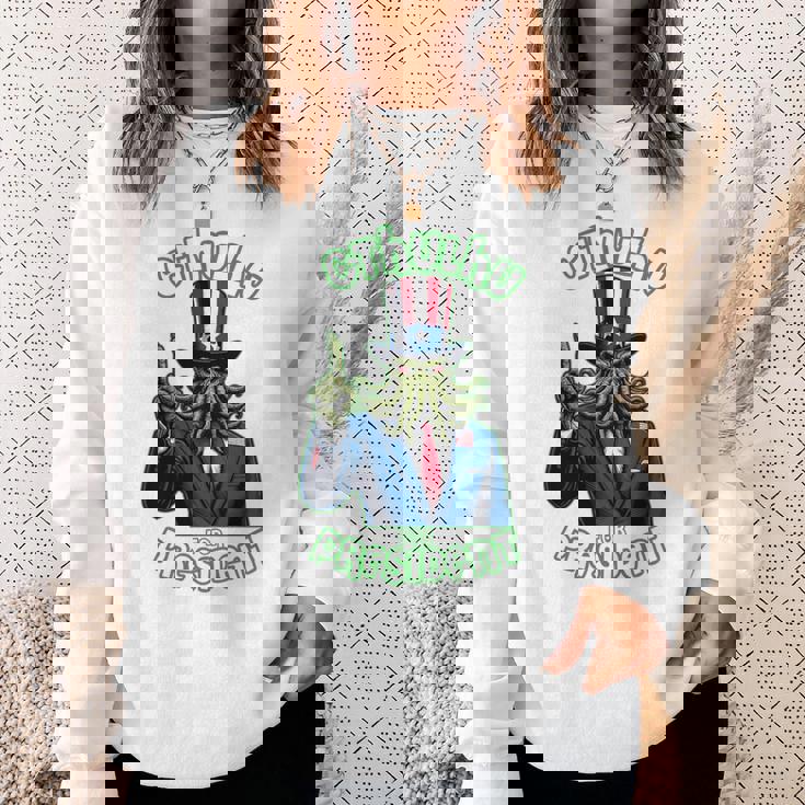 大統領のためのクトゥルフ 長袖tシャツ スウェットシャツ 彼女への贈り物