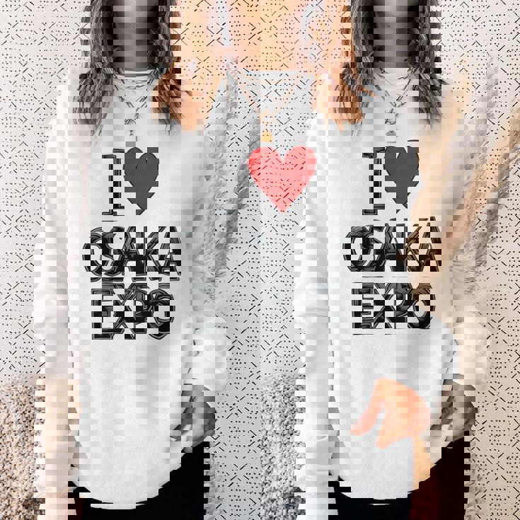 大阪万博 関西万博 記念 I Love Osaka Expo グッズ お土産 本 プレゼント メンズ レディース 長袖tシャツ スウェットシャツ 彼女への贈り物