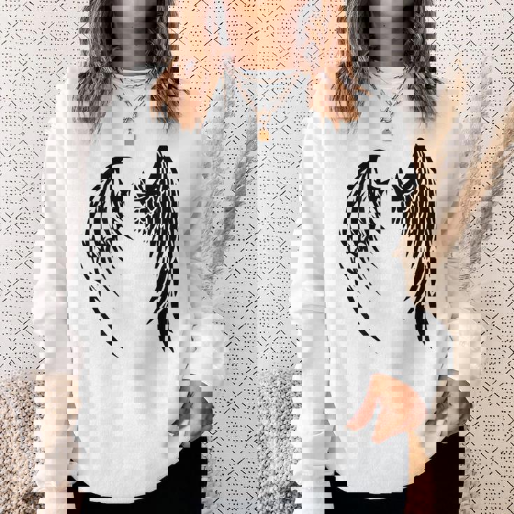 天使 悪魔 翼 神話 信仰 スウェットシャツ 彼女への贈り物