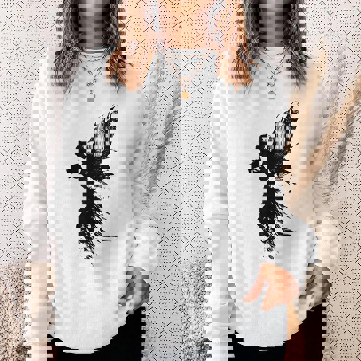 妖精 神話 ホールド カメラ グラフィック ファンタジー ポートレート 妖精 スウェットシャツ 彼女への贈り物