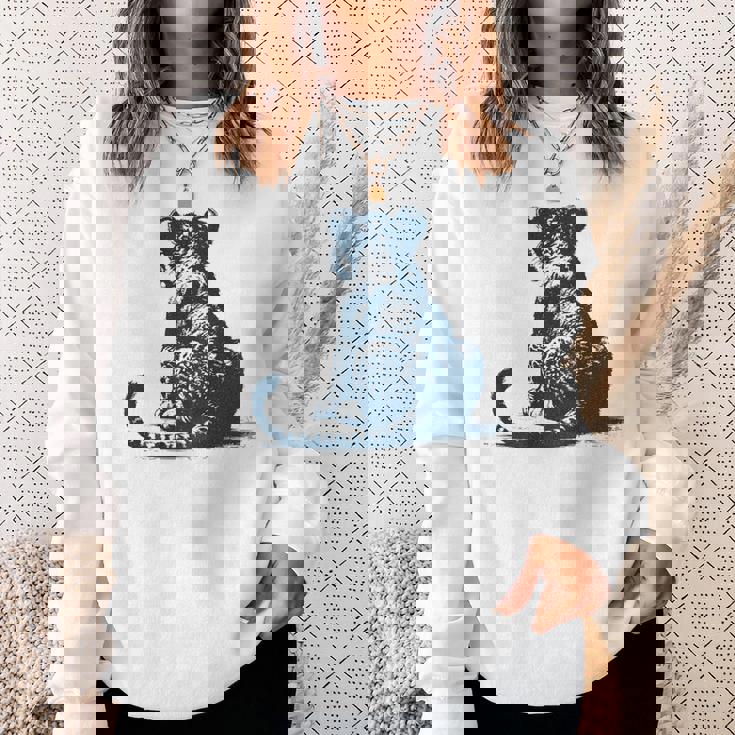 子ライオン – 子ライオンの後姿 スウェットシャツ 彼女への贈り物