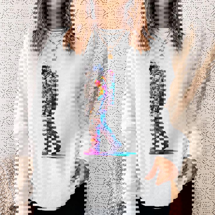 宇宙飛行士 宇宙モチーフ カラフル 宇宙飛行士 スウェットシャツ 彼女への贈り物