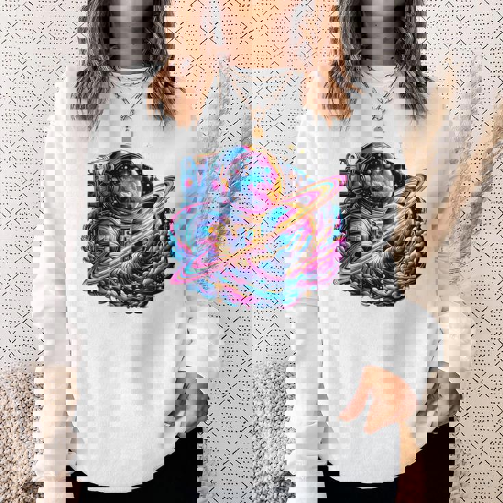 宇宙飛行士 惑星 科学 メンズ 宇宙 アート 宇宙飛行士 長袖tシャツ スウェットシャツ 彼女への贈り物