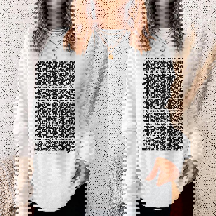 寿司魚の漢字キャラクター 長袖tシャツ スウェットシャツ 彼女への贈り物