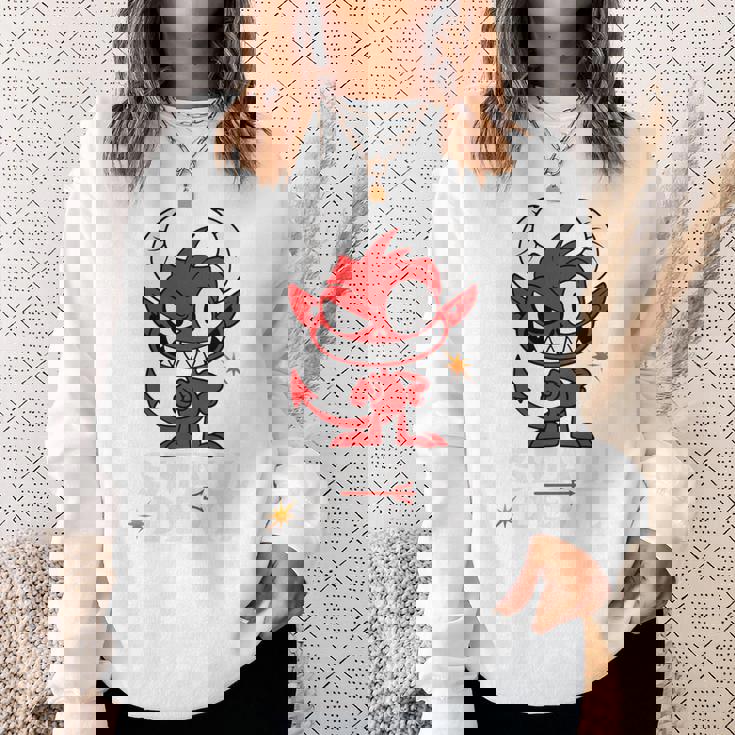 小さな悪魔 いたずらな小悪魔 長袖tシャツ スウェットシャツ 彼女への贈り物