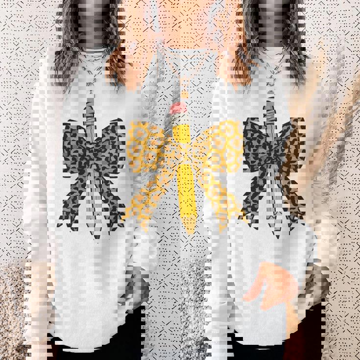 弓鉛筆 ヒョウ柄 初日 新学期 長袖tシャツ スウェットシャツ 彼女への贈り物