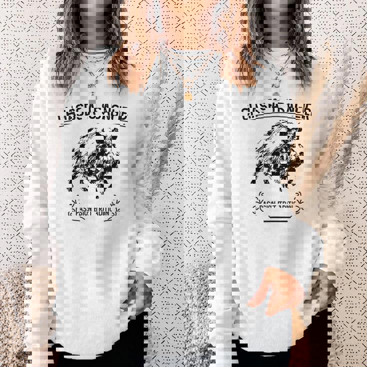 情熱と伝統の猪狩猟 スウェットシャツ 彼女への贈り物