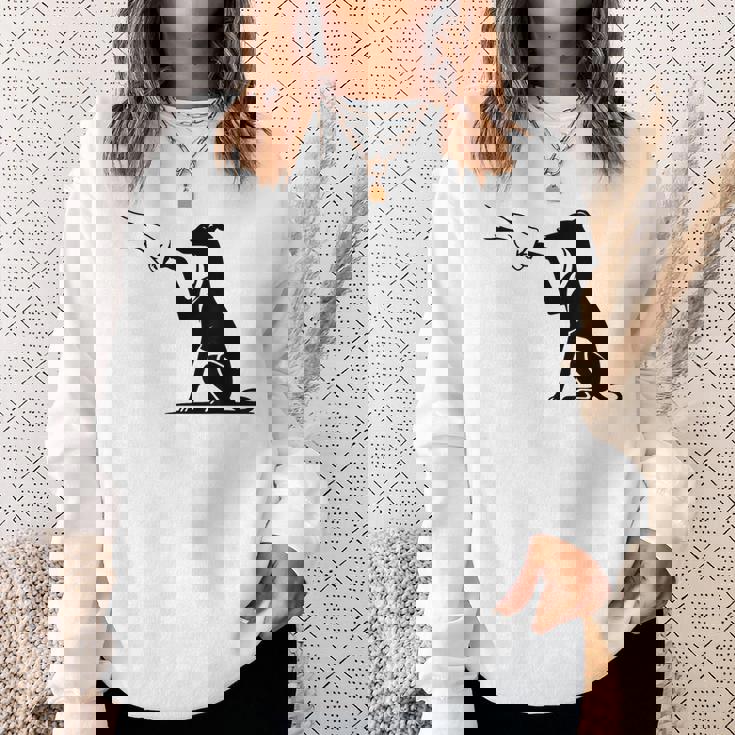 手を持つかわいいウィペット、ウィペットのママ スウェットシャツ 彼女への贈り物