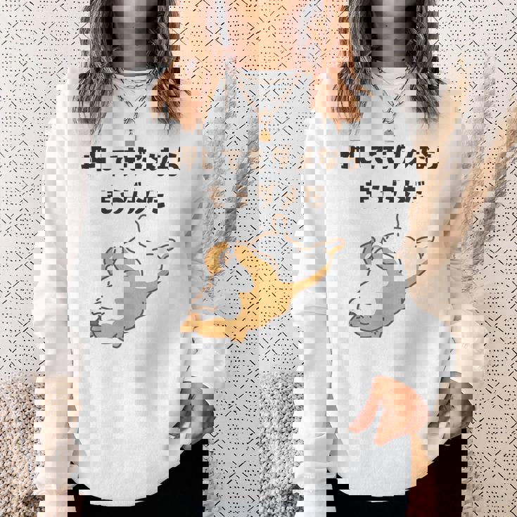 押してもダメならもうダメだ 犬 柴犬 犬好き かわいい おもしろ ネタ スウェットシャツ 彼女への贈り物