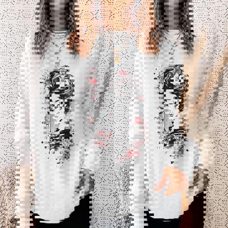 日本の芸者アートグラフィックtシャツ メンズ レディース キッズ スウェットシャツ 彼女への贈り物