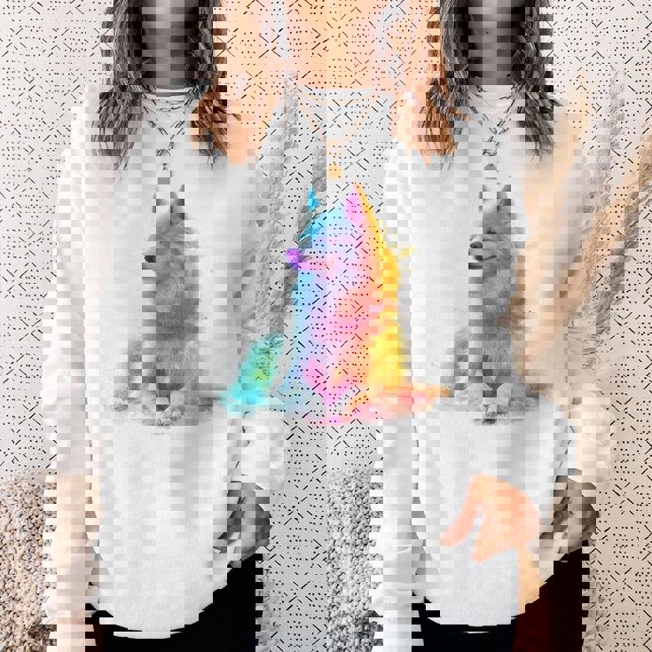 日本スピッツ 犬 モチーフ ペットアート 日本スピッツ スウェットシャツ 彼女への贈り物