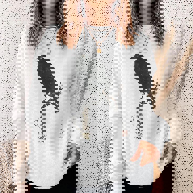 日本美術、浮世絵、河鍋暁斎、カラス 、レトロ、日本文化 スウェットシャツ 彼女への贈り物