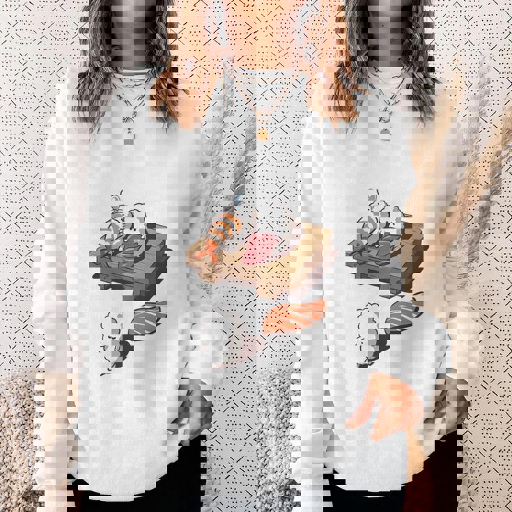 時すでにおすし ネタ ことわざ 言い間違いことわざ ジョーク ギャグ ダジャレ ツッコミ 寿司 長袖tシャツ スウェットシャツ 彼女への贈り物