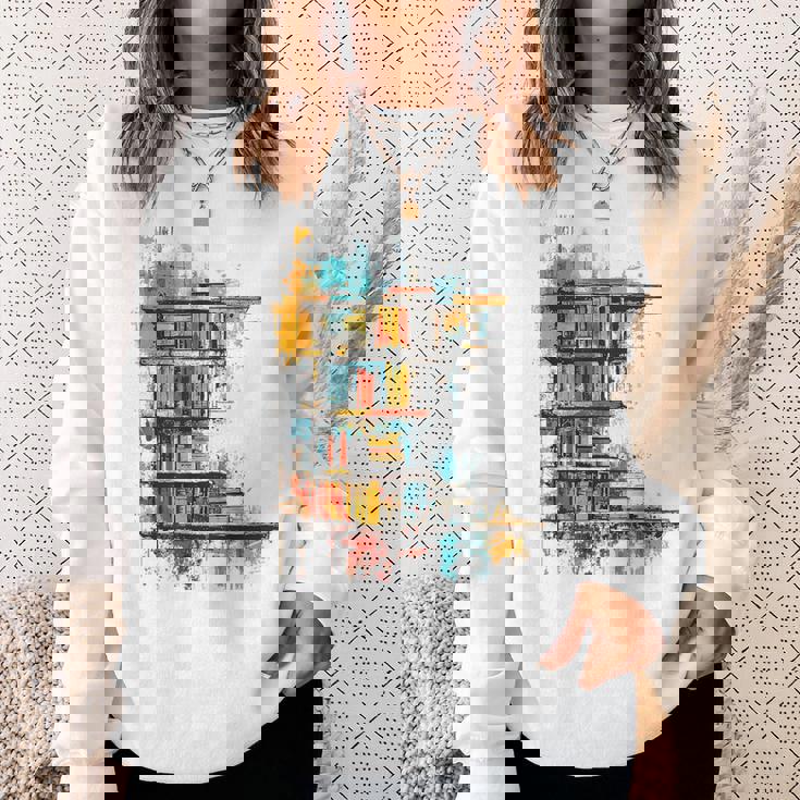 本 抽象的 グラフィック デッサン イラスト 絵画 本 スウェットシャツ 彼女への贈り物