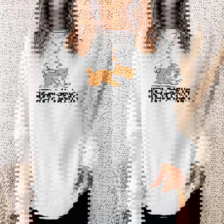 柴犬ファンにおすすめ！明日から頑張るデザイン スウェットシャツ 彼女への贈り物