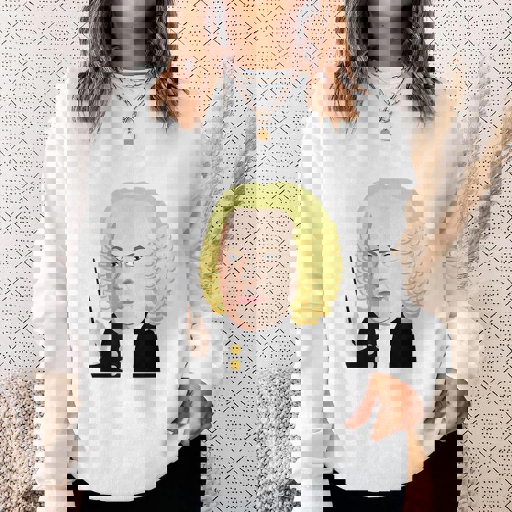 楽しい音楽コンダクターシャツ クールバッハ クラシカル音楽作曲家 スウェットシャツ 彼女への贈り物