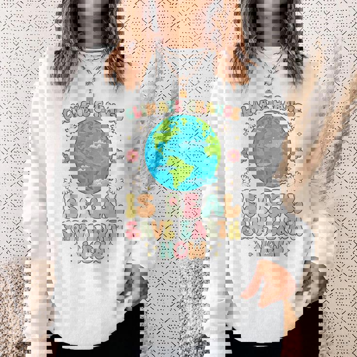 気候変動は本当の地球を救う地球の日 スウェットシャツ 彼女への贈り物