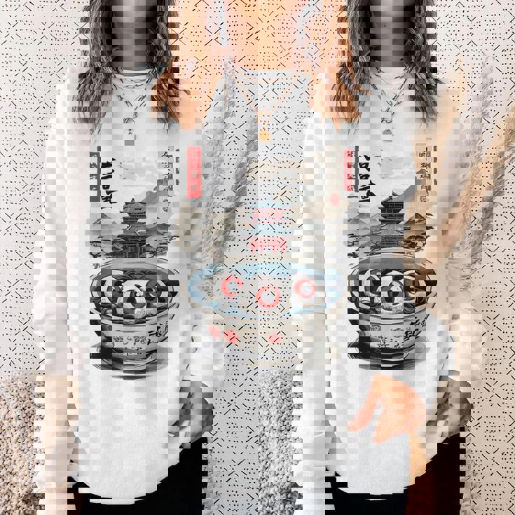 浮世絵ジャパン オカルトホラー ハロウィン 妖怪ラーメン エステ スウェットシャツ 彼女への贈り物