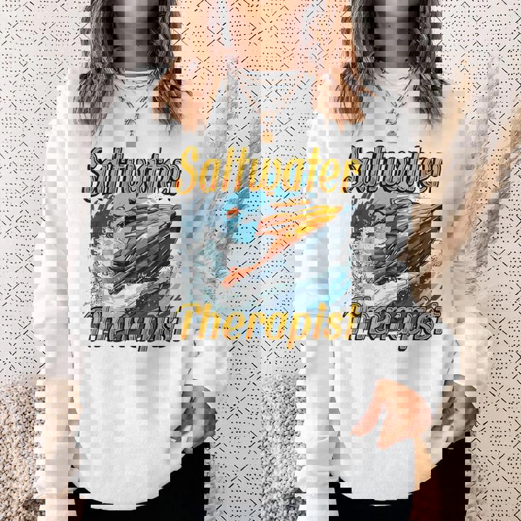 海水療法士ジェットスキー愛好家 スウェットシャツ 彼女への贈り物